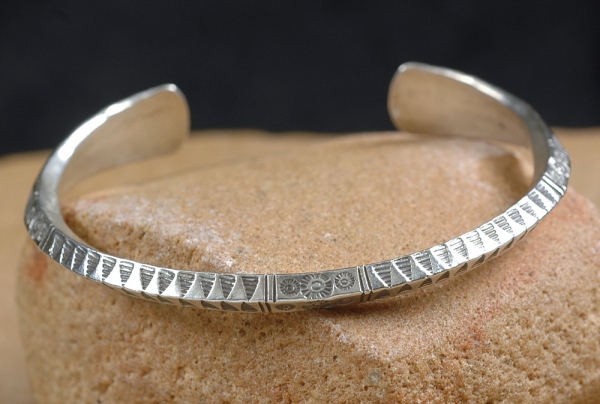 Massiver Silber Tuareg Armreif - Schönes Muster